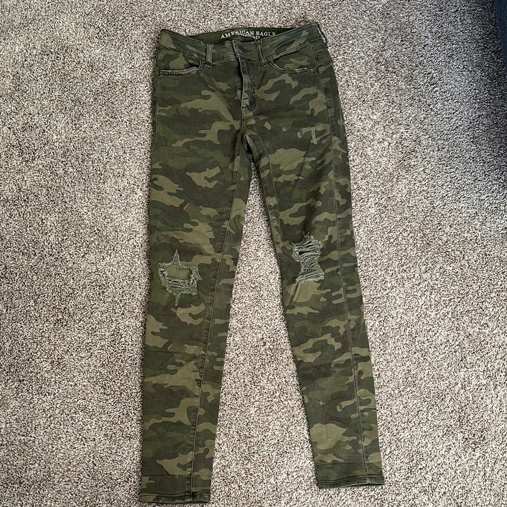 American Eagle Camo Skinny Jeans